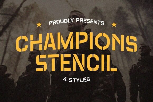Champions Stencil: A Bold Font for Modern Design