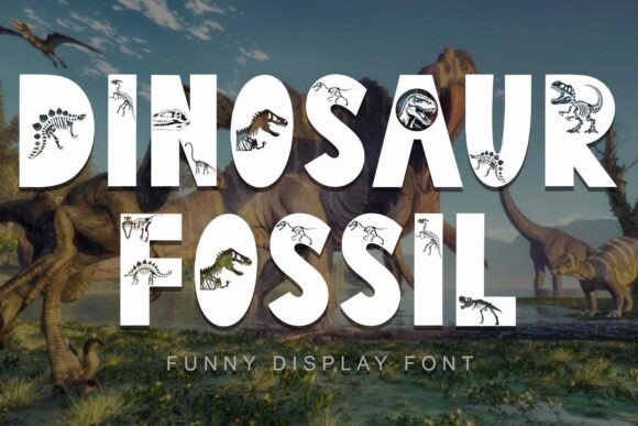 Dinosaur Fossil: A Unique Display Font for Creative Projects
