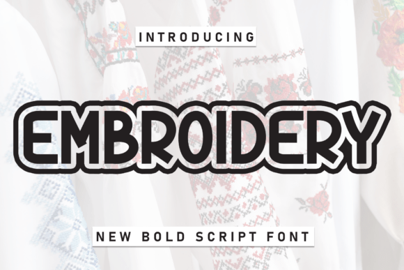 Embroidery: A Bold Retro Script Display Font