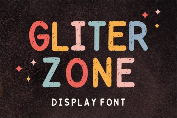 Gliter Zone: A Playful Display Font for Creative Projects