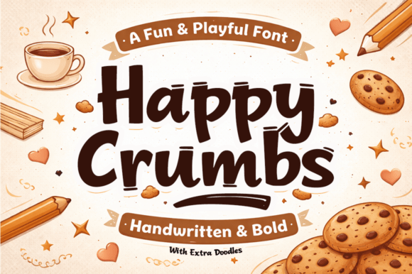 Happy Crumbs: A Playful Typeface for Lighthearted Design Projects