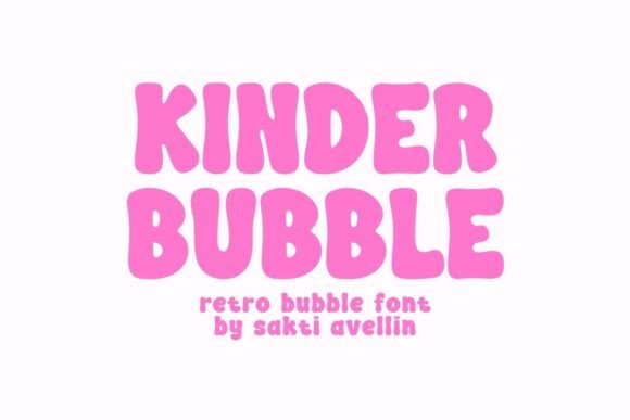 Kinder Bubble: A Retro Font for Modern Nostalgic Designs