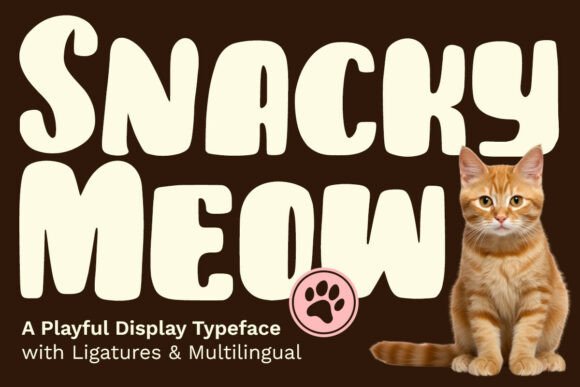 Snacky Meow: A Playful Font for Family-Friendly Design Projects