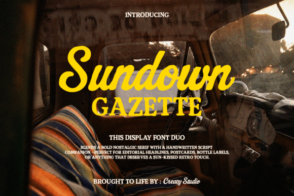 Sundown Gazette Duo: Capturing the Golden Hour in Typography