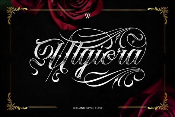 Ulgiora: Edgy Chicano Tattoo Font for Bold Creative Expression